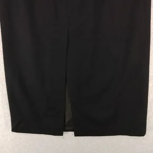 harve benard by benard holtzman Skirt Size 6 100% Wool Black Pencil Maxi Slit